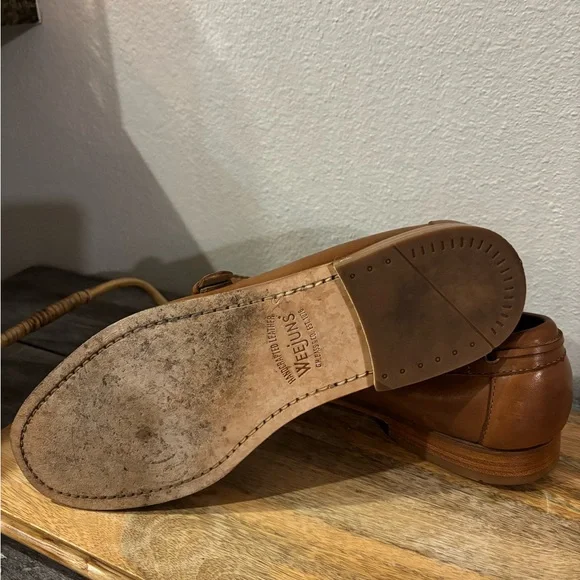 G.H. BASS Weejuns Brown Leather Upper and sole Handcrafted Men’s Loafer sz 11 D - Picture 9 of 10